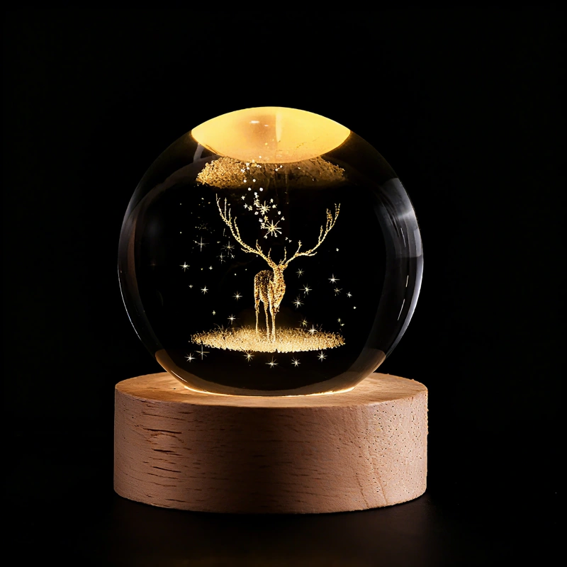 Celestial Charm | LED Night Light Crystal Ball with 3D Engraving | Magical Home Decor for Stargazing Enthusiasts 23