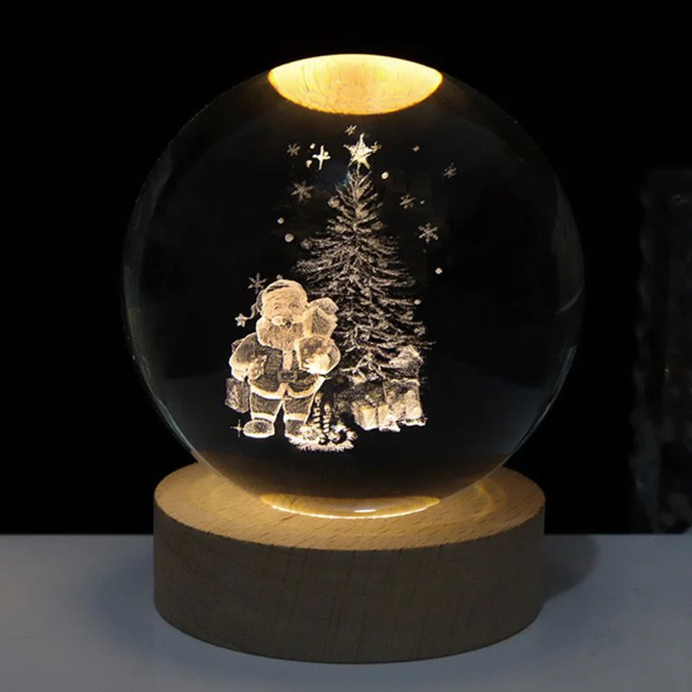 Celestial Charm | LED Night Light Crystal Ball with 3D Engraving | Magical Home Decor for Stargazing Enthusiasts 24