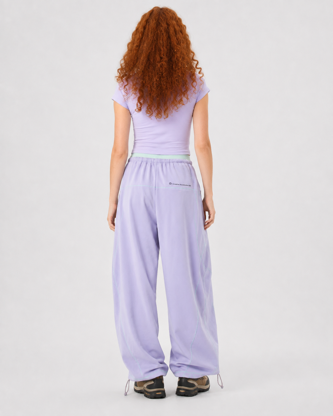 Pact Quick-Dry Wide-Leg Trousers in Light Purple, detail # Colour_Light Purple