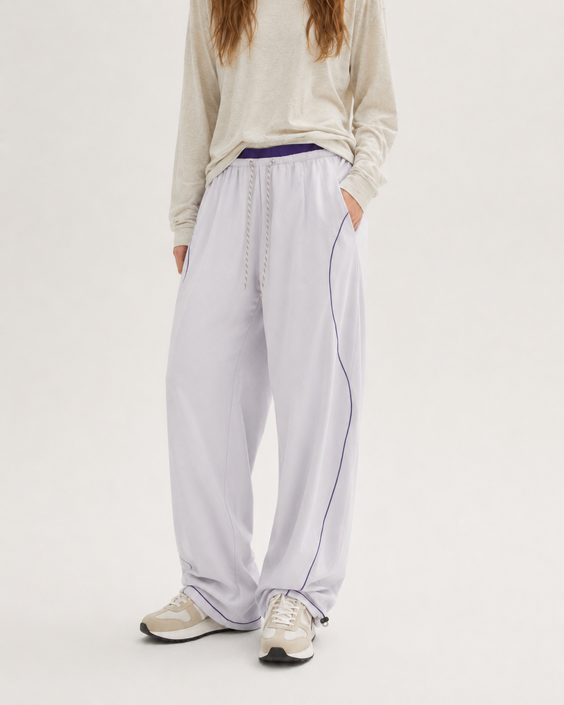 Pact Quick-Dry Wide-Leg Trousers in Cloud White, side # Colour_Cloud White