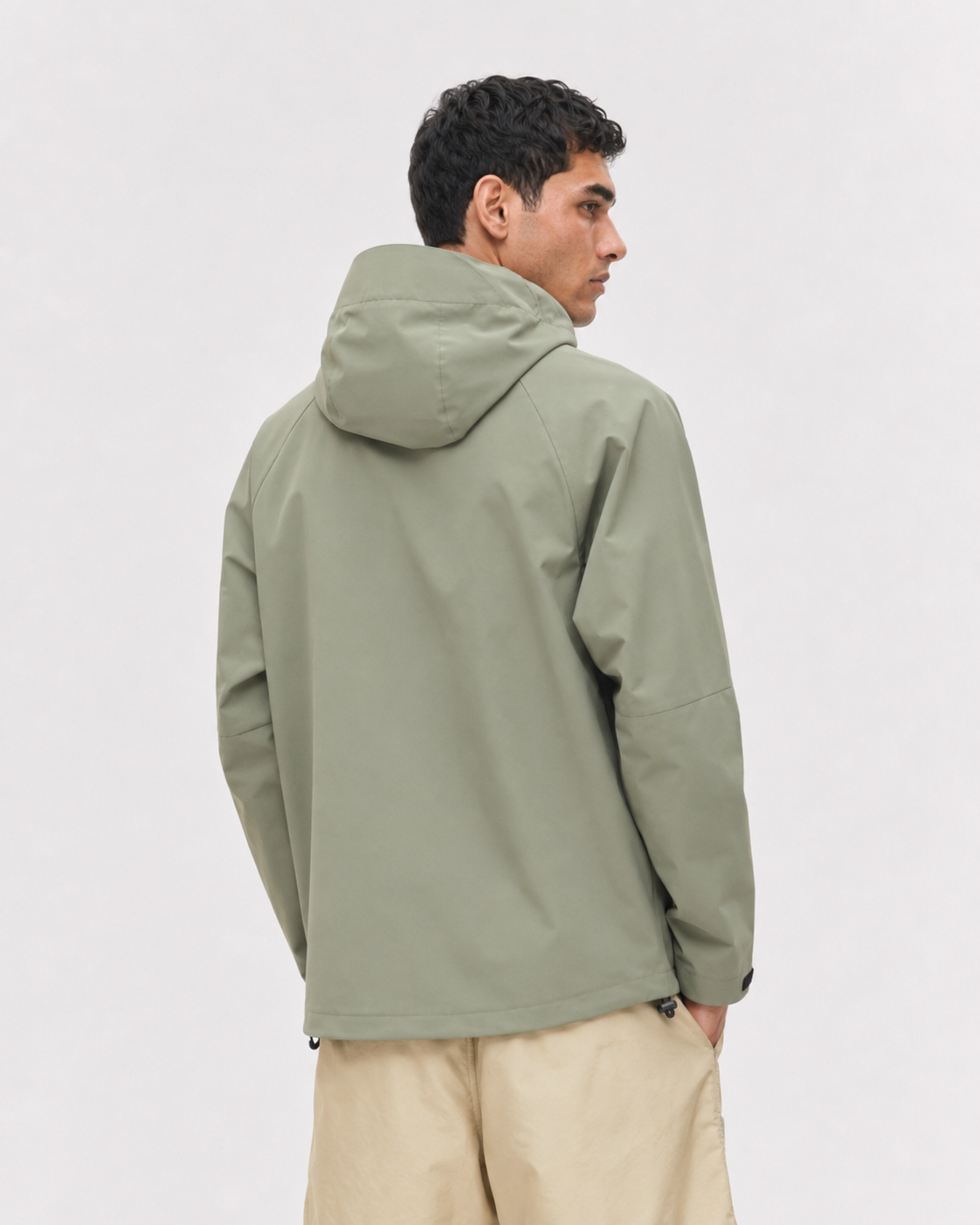 Pact Water-Repellent Windbreaker Hiking Jacket in Green, view 7 # Colour_Green