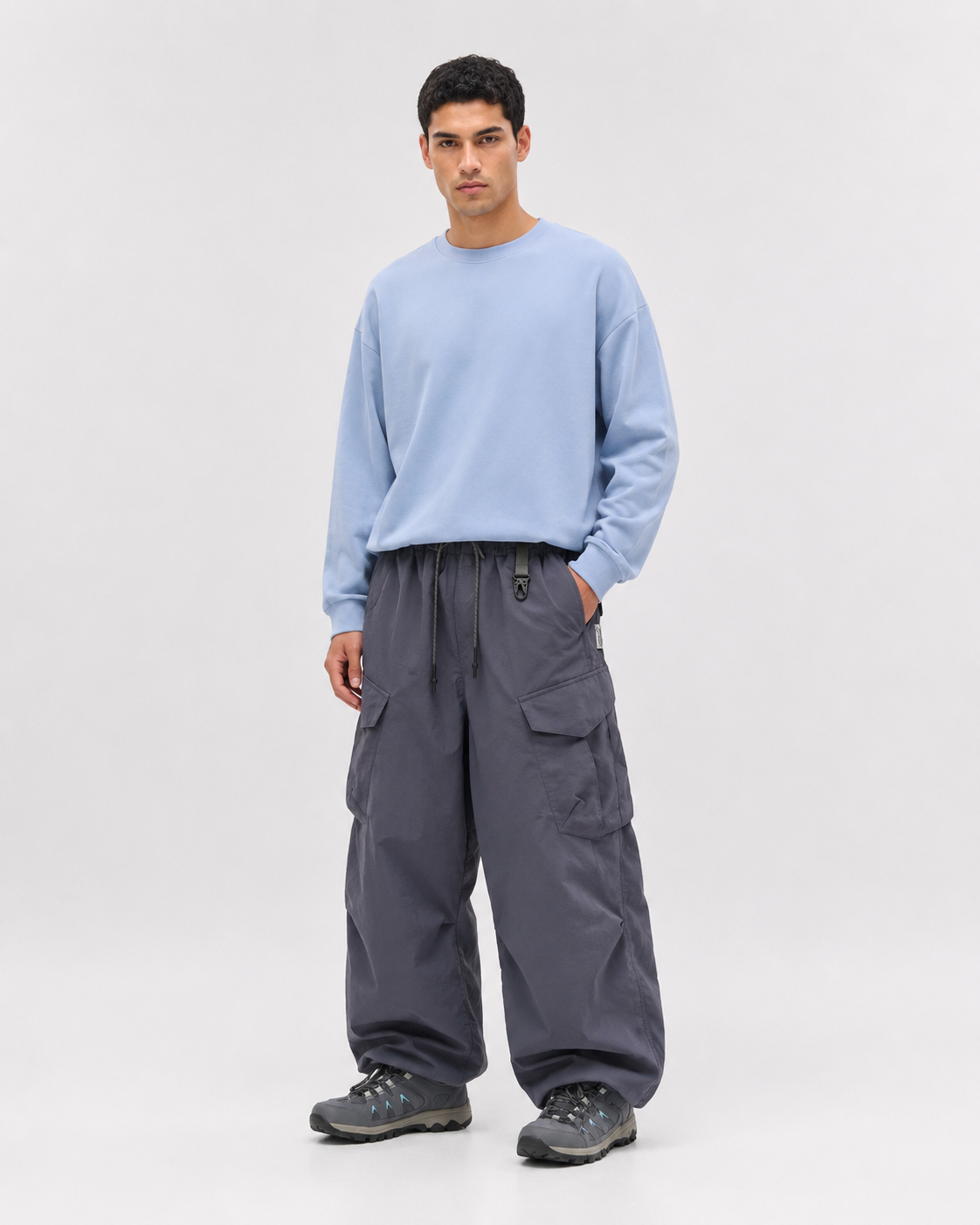 Pact water-repellent cargo trousers — Haze Blue # Colour_Haze Blue