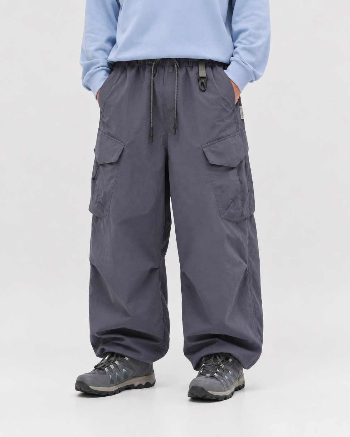 Pact water-repellent cargo trousers — Haze Blue # Colour_Haze Blue