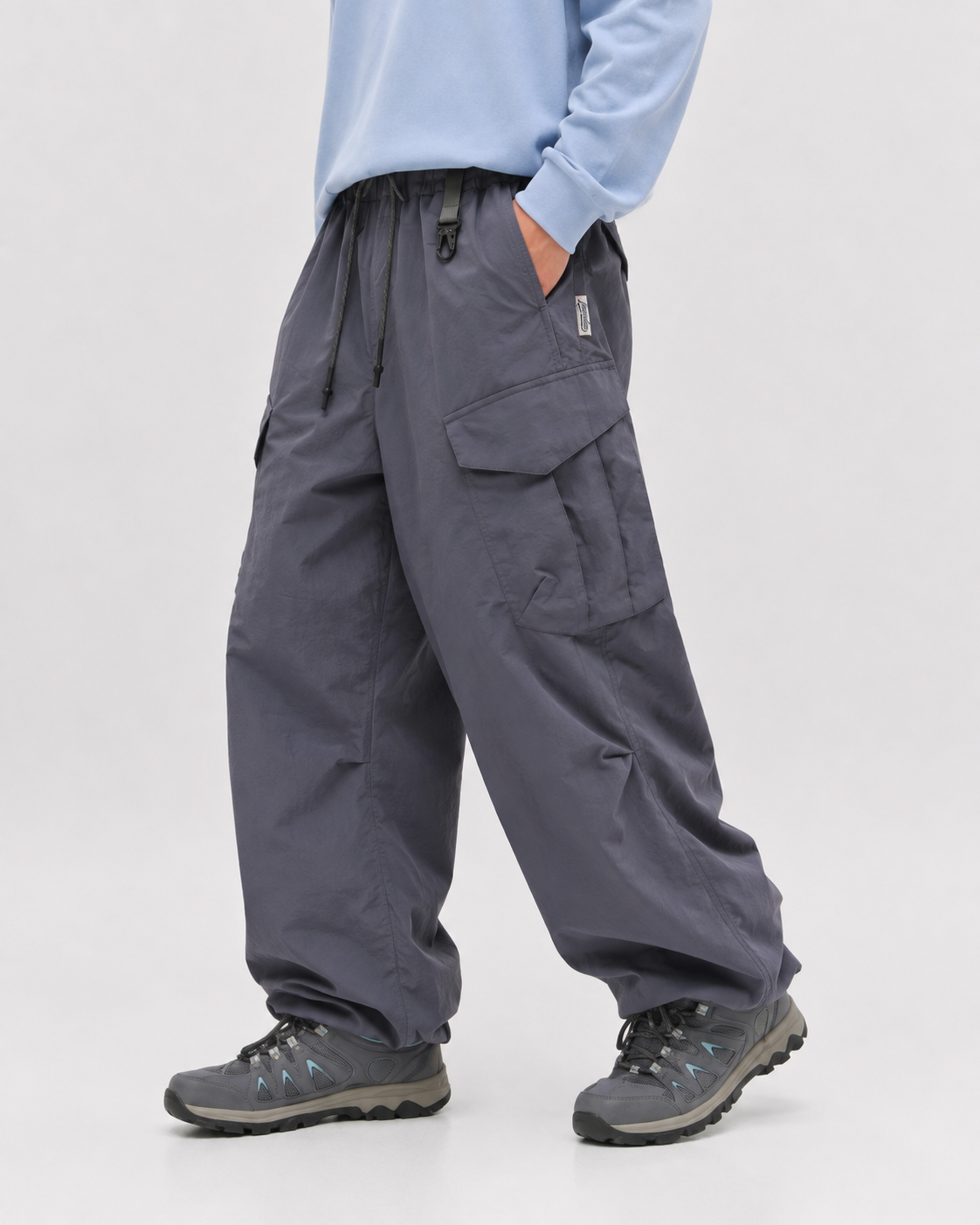Pact water-repellent cargo trousers — Haze Blue # Colour_Haze Blue