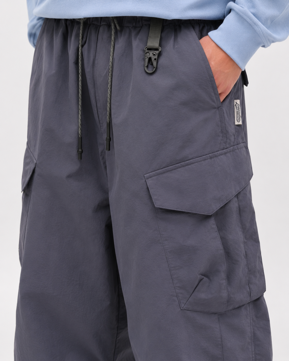 Pact water-repellent cargo trousers — Haze Blue # Colour_Haze Blue