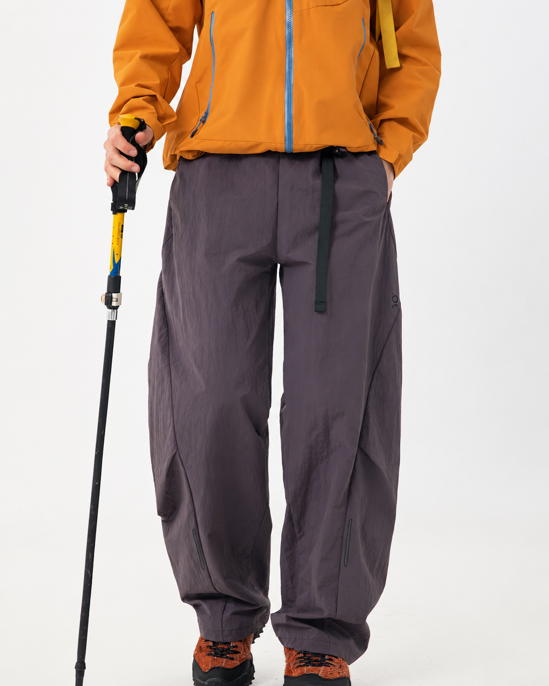 Pact Water-Repellent Parachute Cargo Trousers in Purple, side # Colour_Purple