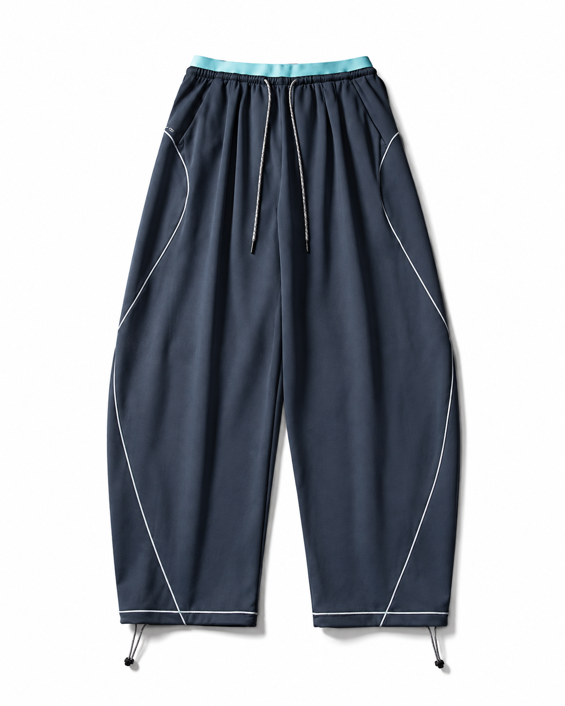 Pact Quick-Dry Wide-Leg Trousers in Navy Blue, styled 2 # Colour_Navy Blue