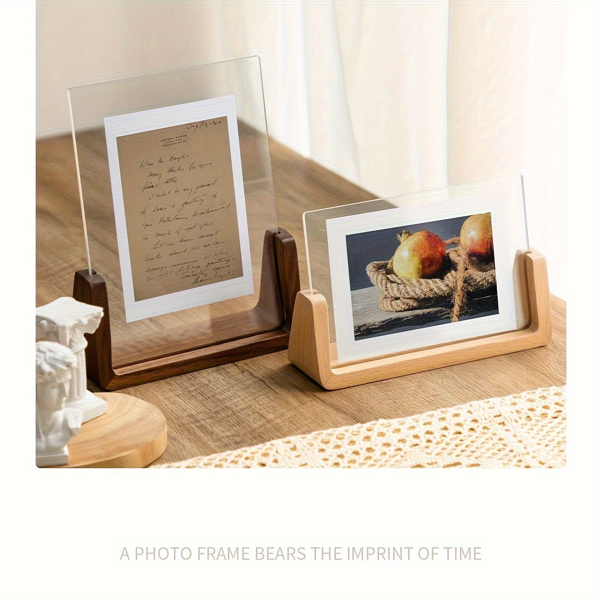 Chic U-Shaped Photo Frame | Modern Minimalist Design with Clear Acrylic & Solid Wood for Elegant Memory Display 4 | Av1780333007291129169,vG1780333007291225259,xr1780333007291320431,Jv1780333007291490513