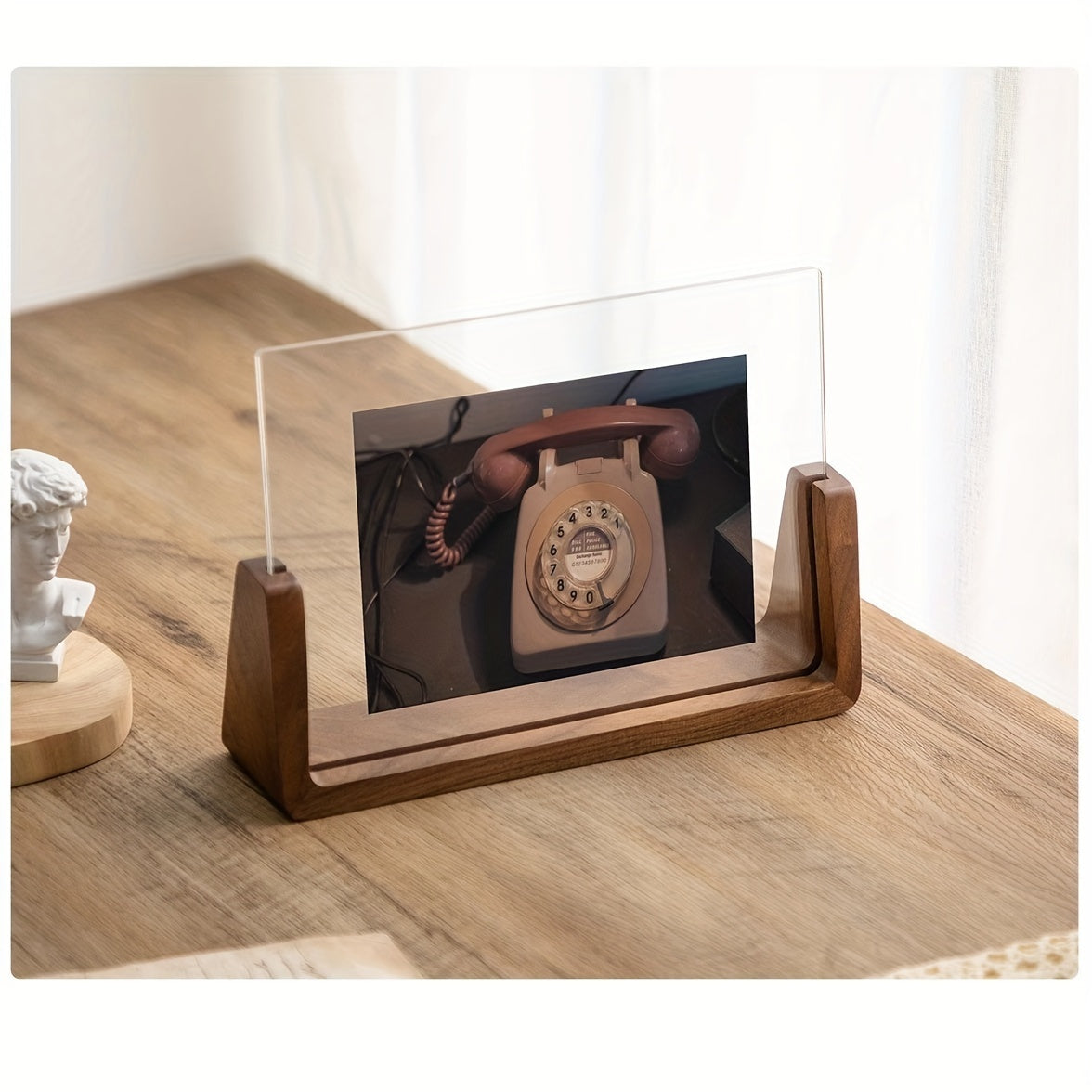 Chic U-Shaped Photo Frame | Modern Minimalist Design with Clear Acrylic & Solid Wood for Elegant Memory Display 8 | Av1780333007291129169,vG1780333007291225259,xr1780333007291320431,Jv1780333007291490513
