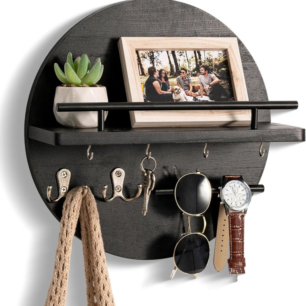 Eco-Friendly Wall Organiser | Round Wooden Key Holder with Elegant Accents for Stylish Entryways 1 | RO1780333007292127583,xy1780333007292030293,Os1780333007291820747,Xd1780333007291931604,EJ1780333007291694724,xb1780333007291594977