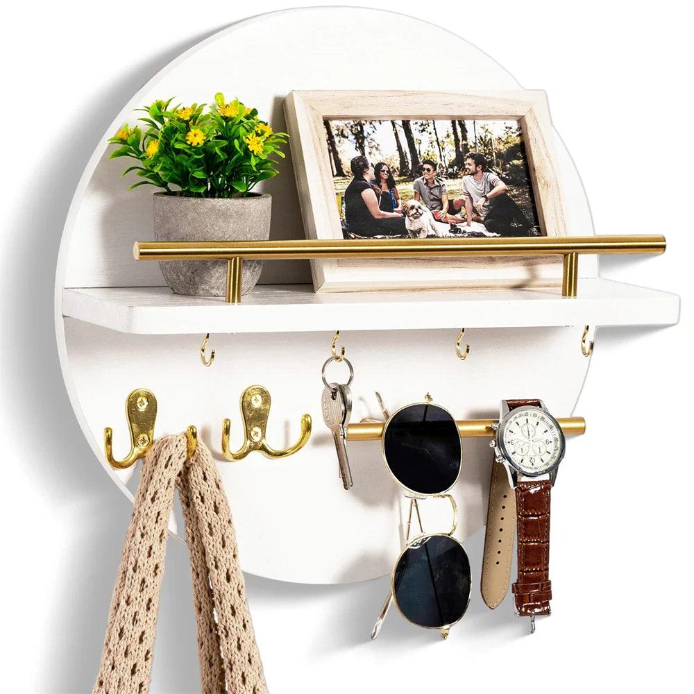 Eco-Friendly Wall Organiser | Round Wooden Key Holder with Elegant Accents for Stylish Entryways 4 | RO1780333007292127583,xy1780333007292030293,Os1780333007291820747,Xd1780333007291931604,EJ1780333007291694724,xb1780333007291594977