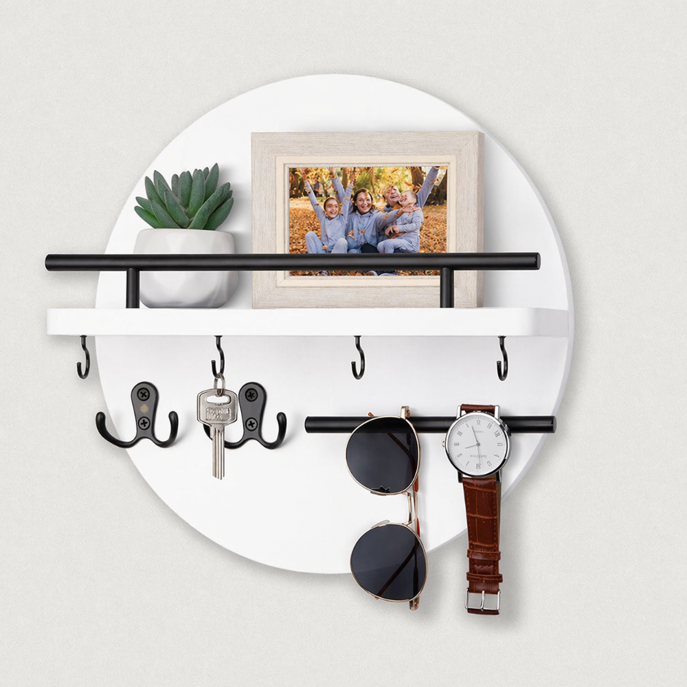 Eco-Friendly Wall Organiser | Round Wooden Key Holder with Elegant Accents for Stylish Entryways 5 | RO1780333007292127583,xy1780333007292030293,Os1780333007291820747,Xd1780333007291931604,EJ1780333007291694724,xb1780333007291594977