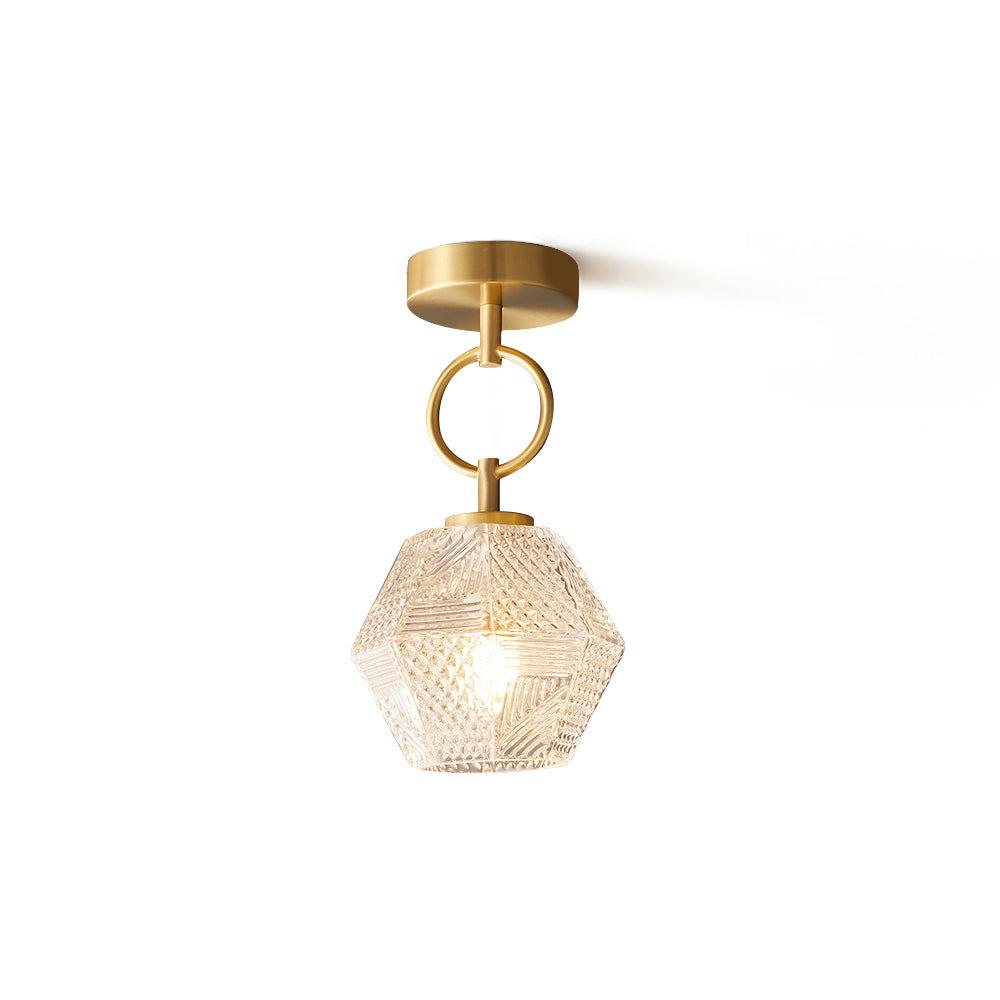 Elegant Collection | Flush Mount Ceiling Light Fixture with Geometric Glass Shade | Modern Design for Stylish Indoor Lighting 1 | he1780481832137694487,zX1780481832137873726,pg1780481832137784457