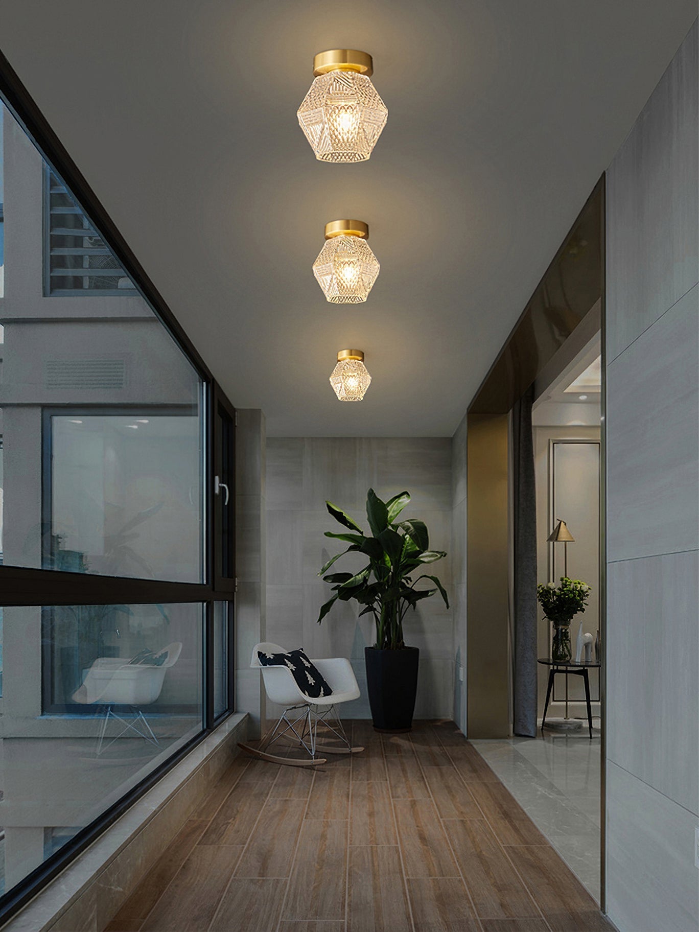 Elegant Collection | Flush Mount Ceiling Light Fixture with Geometric Glass Shade | Modern Design for Stylish Indoor Lighting 8 | he1780481832137694487,zX1780481832137873726,pg1780481832137784457