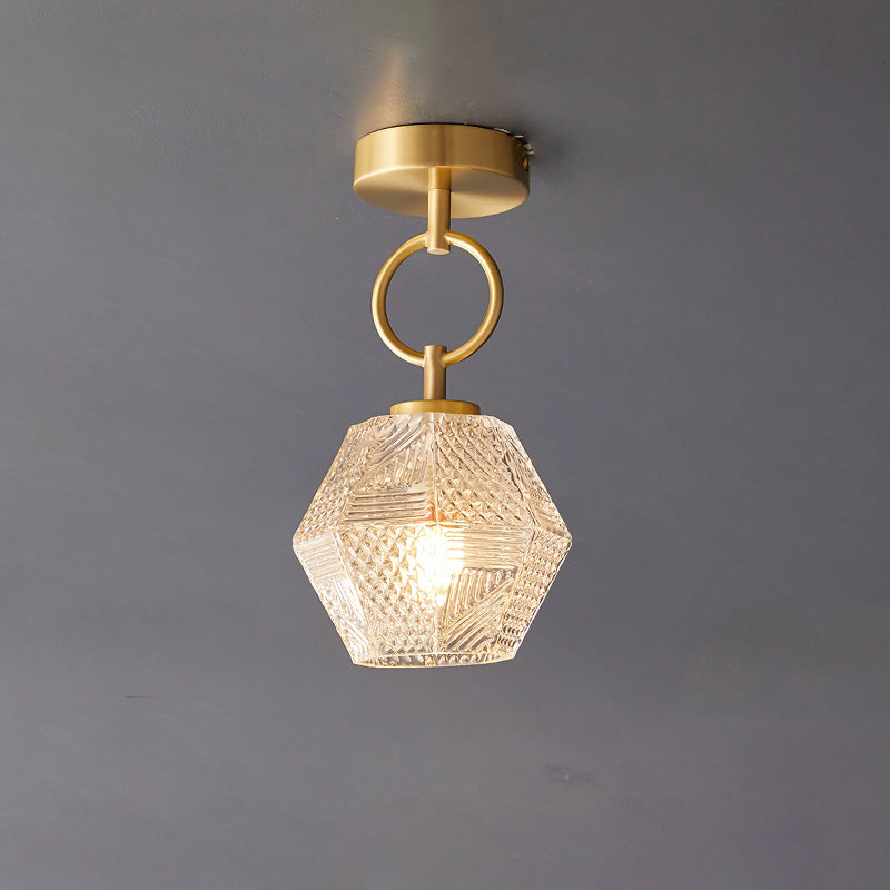 Elegant Collection | Flush Mount Ceiling Light Fixture with Geometric Glass Shade | Modern Design for Stylish Indoor Lighting 9 | he1780481832137694487,zX1780481832137873726,pg1780481832137784457