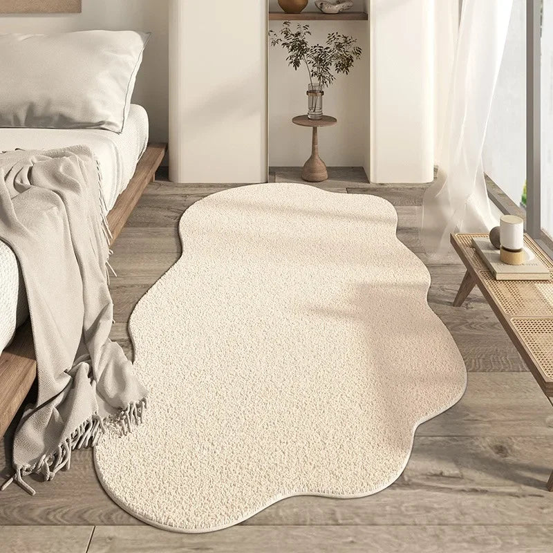 Elegant Cream Irregular Shaped Area Rug with Non-Slip Backing | Soft Texture for Modern Interiors 1 | fz1780333007280878654,sH1780333007280978172,dh1780333007281074473,Hk1780333007281181123,qD1780333007281280052,XA1780333007281388741