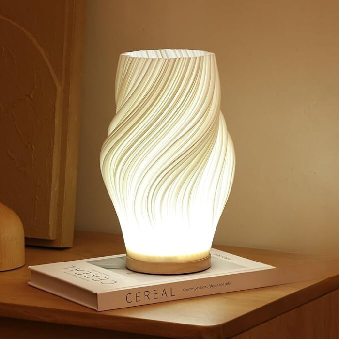Elegant Dimmable Table Lamp with Wave Shade Design | USB-Powered Lighting for Modern Living 0 | nm1780390128204965607,ms1780390128204871956,CN1780390128204774807