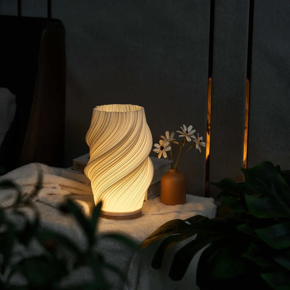 Elegant Dimmable Table Lamp with Wave Shade Design | USB-Powered Lighting for Modern Living 3 | nm1780390128204965607,ms1780390128204871956,CN1780390128204774807