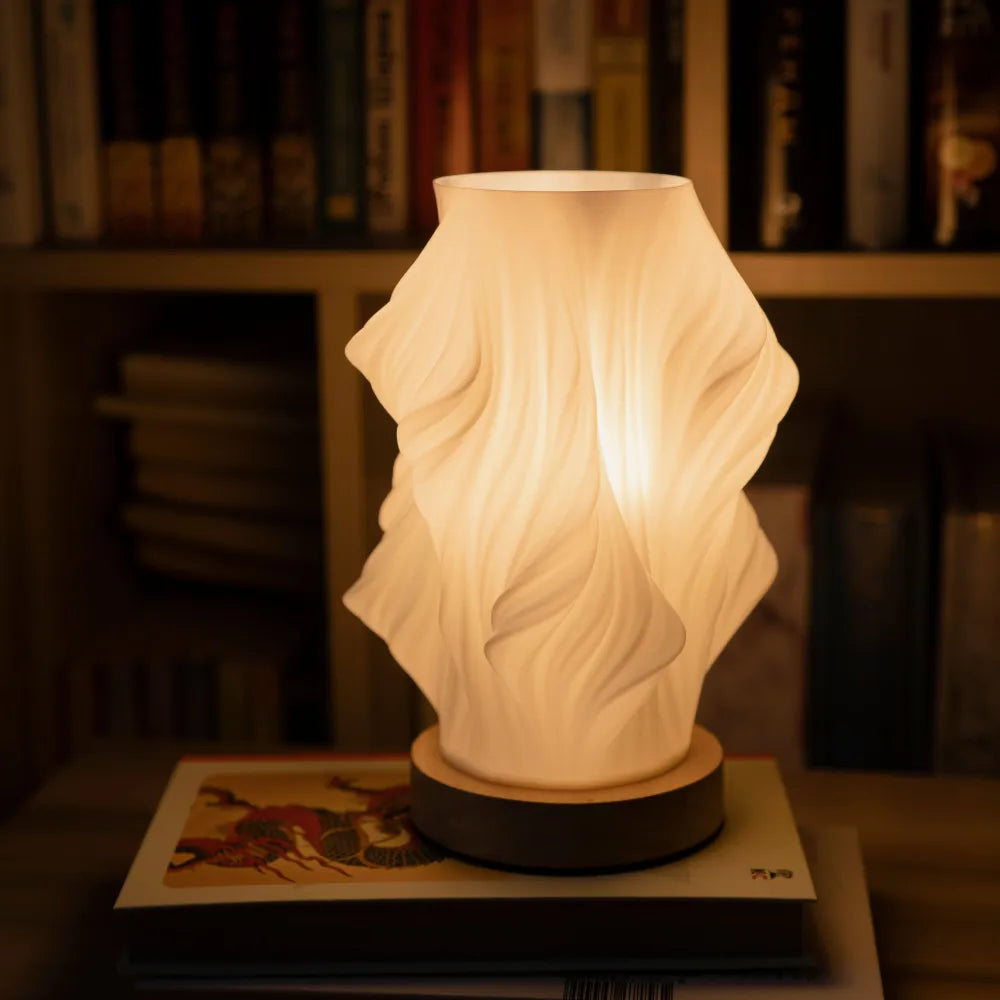 Elegant Dimmable Table Lamp with Wave Shade Design | USB-Powered Lighting for Modern Living 7 | nm1780390128204965607,ms1780390128204871956,CN1780390128204774807