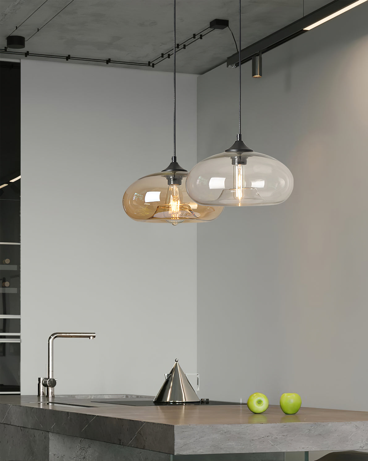 Elegant Glass Pendant Lighting with Adjustable Height | Modern Design for Kitchen and Home Decor 4