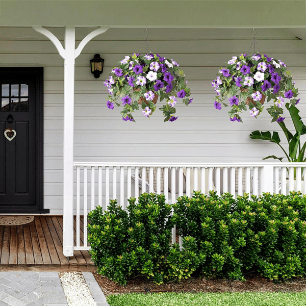 EverBloom | Artificial Flowers Petunias with UV Protection | Lifelike Faux Flowers for Year-Round Outdoor Beauty 5 | VB1780390415019472356,ew1780390415019657517