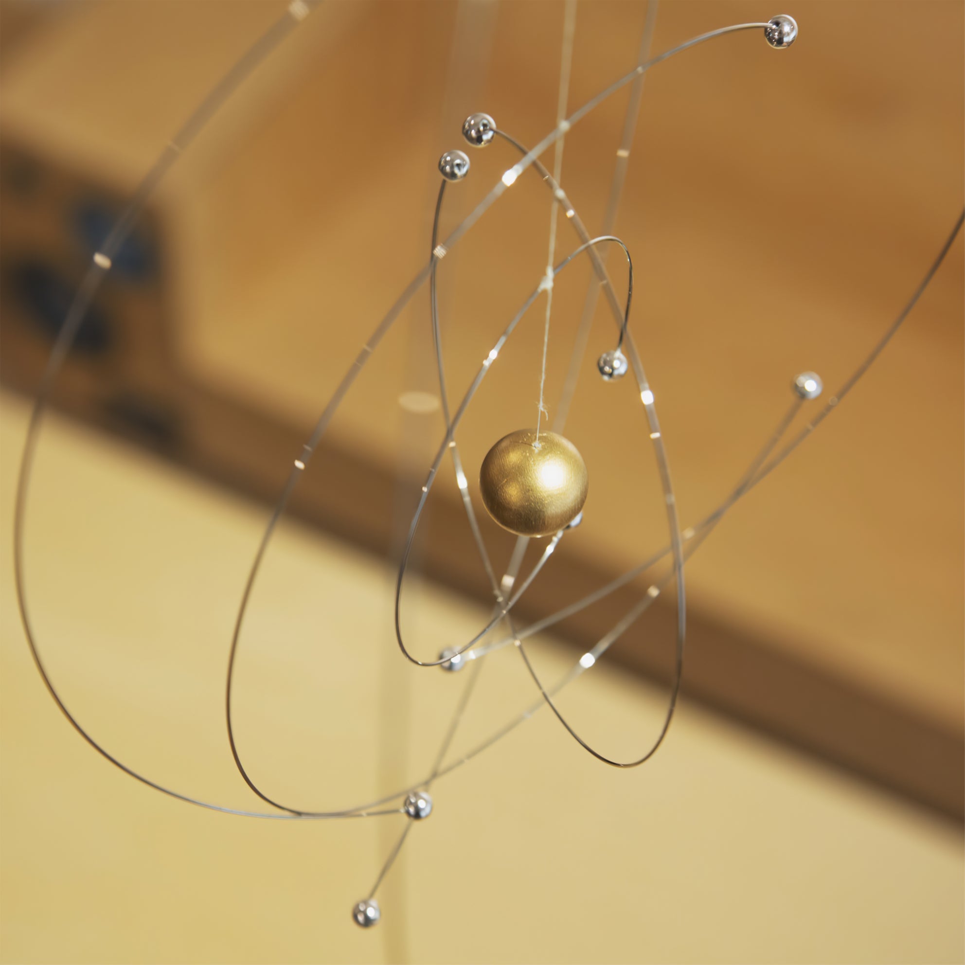 Geometric Pendant Light | Stainless Steel Mobile with Smooth Rotation | Modern Art for Indoor Spaces 5 | OF1780481832140679392
