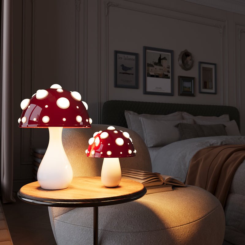 Luminara | LED Mushroom Table Lamp with Dimmable Warm Light | Modern Accent for Cozy Ambience 0 | YE1780333007302001336,RD1780333007302100005