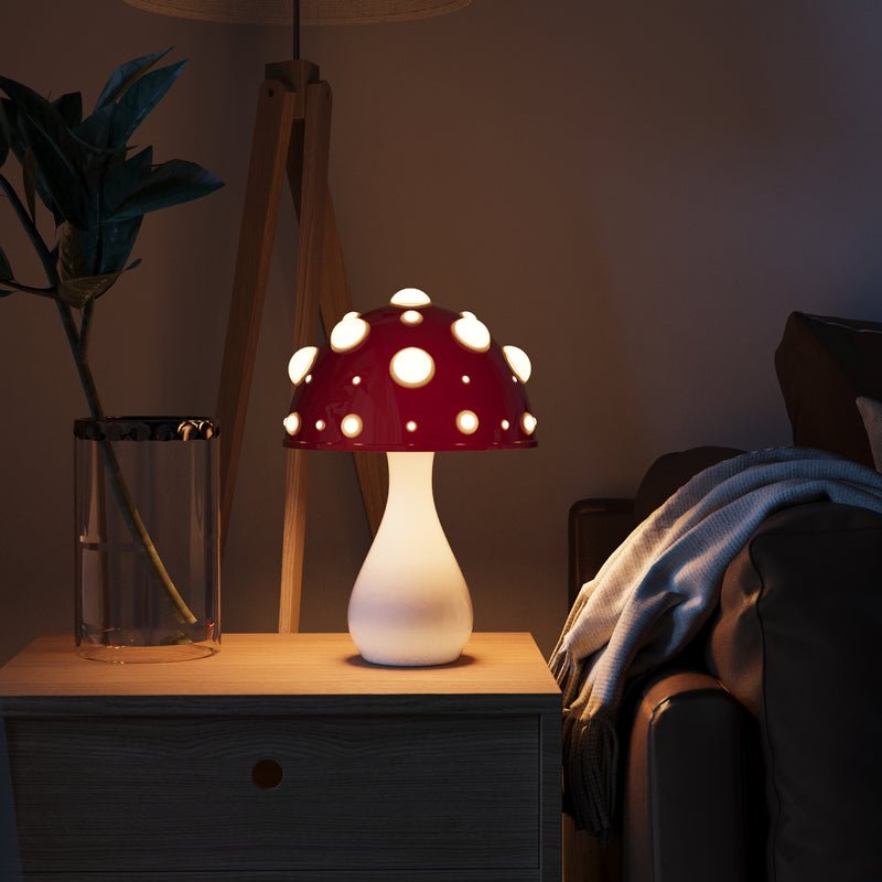 Luminara | LED Mushroom Table Lamp with Dimmable Warm Light | Modern Accent for Cozy Ambience 3 | YE1780333007302001336,RD1780333007302100005