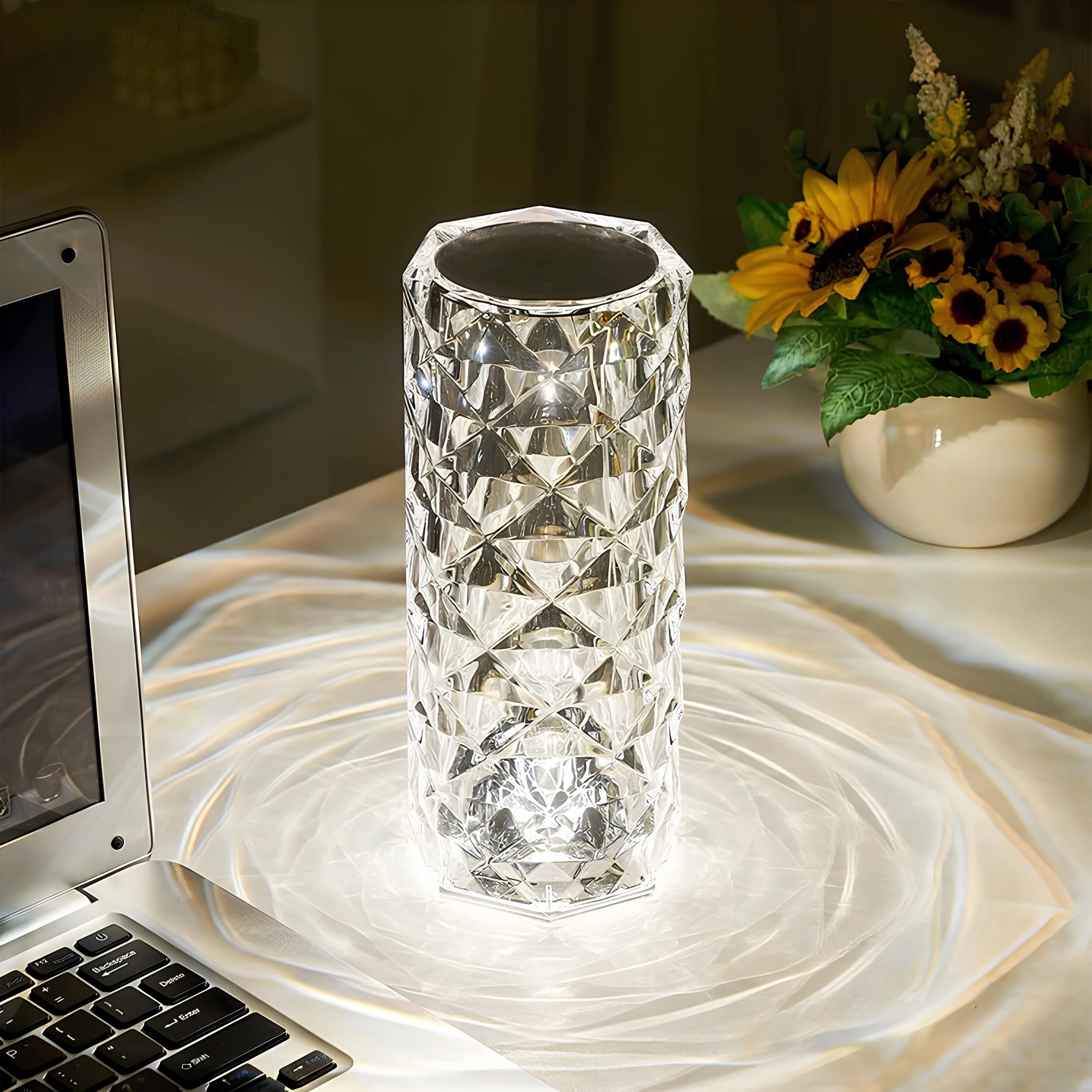 Luminous Elegance | Touch Sensor Table Lamp with 16 Color Options | Rechargeable Cordless Design for Versatile Bedroom Lighting 0