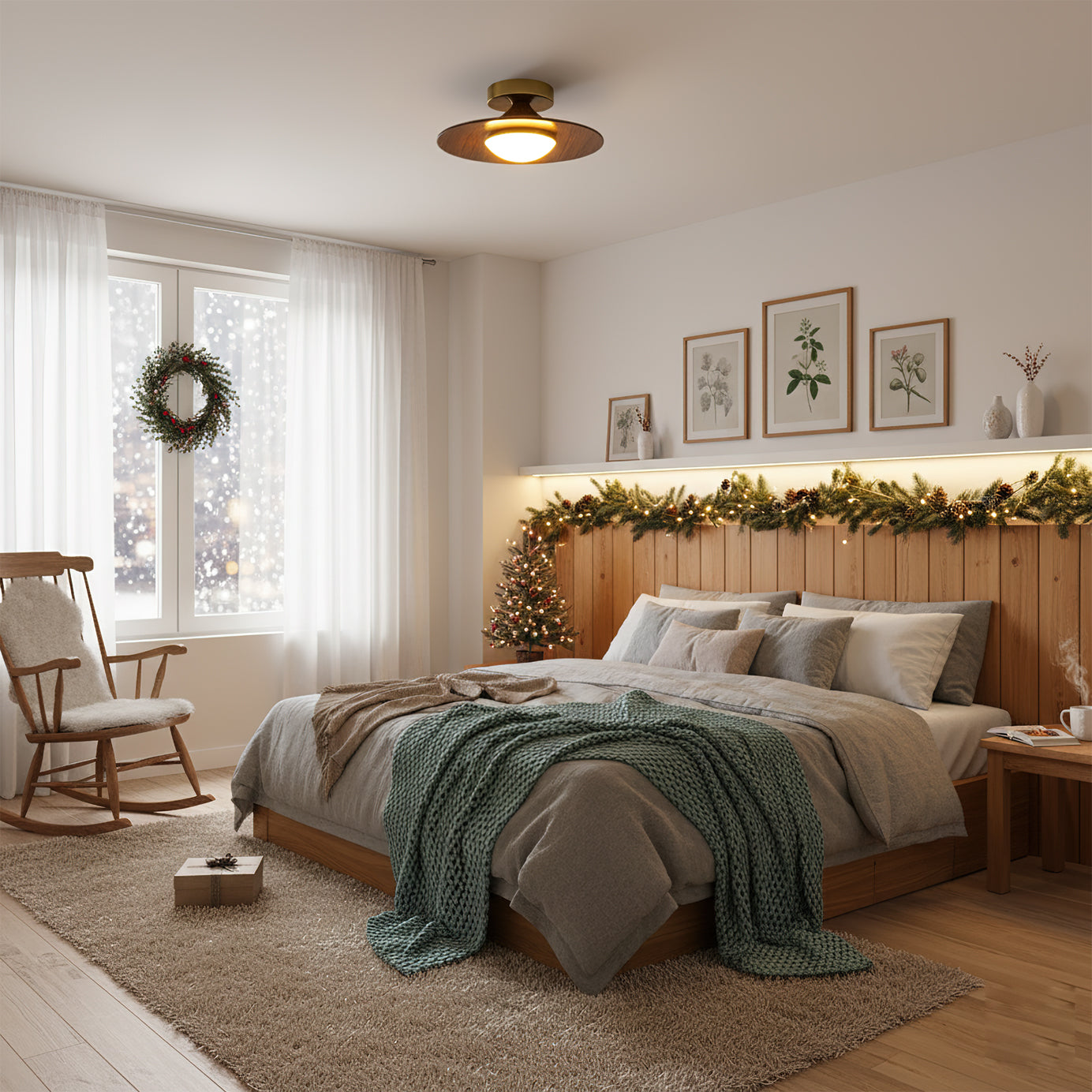 Modern Flush Mount Ceiling Light | LED Fixture with Dimmable Feature | Ideal Ambient Lighting for Any Room 5 | xC1780481832136796405,HD1780481832136933085