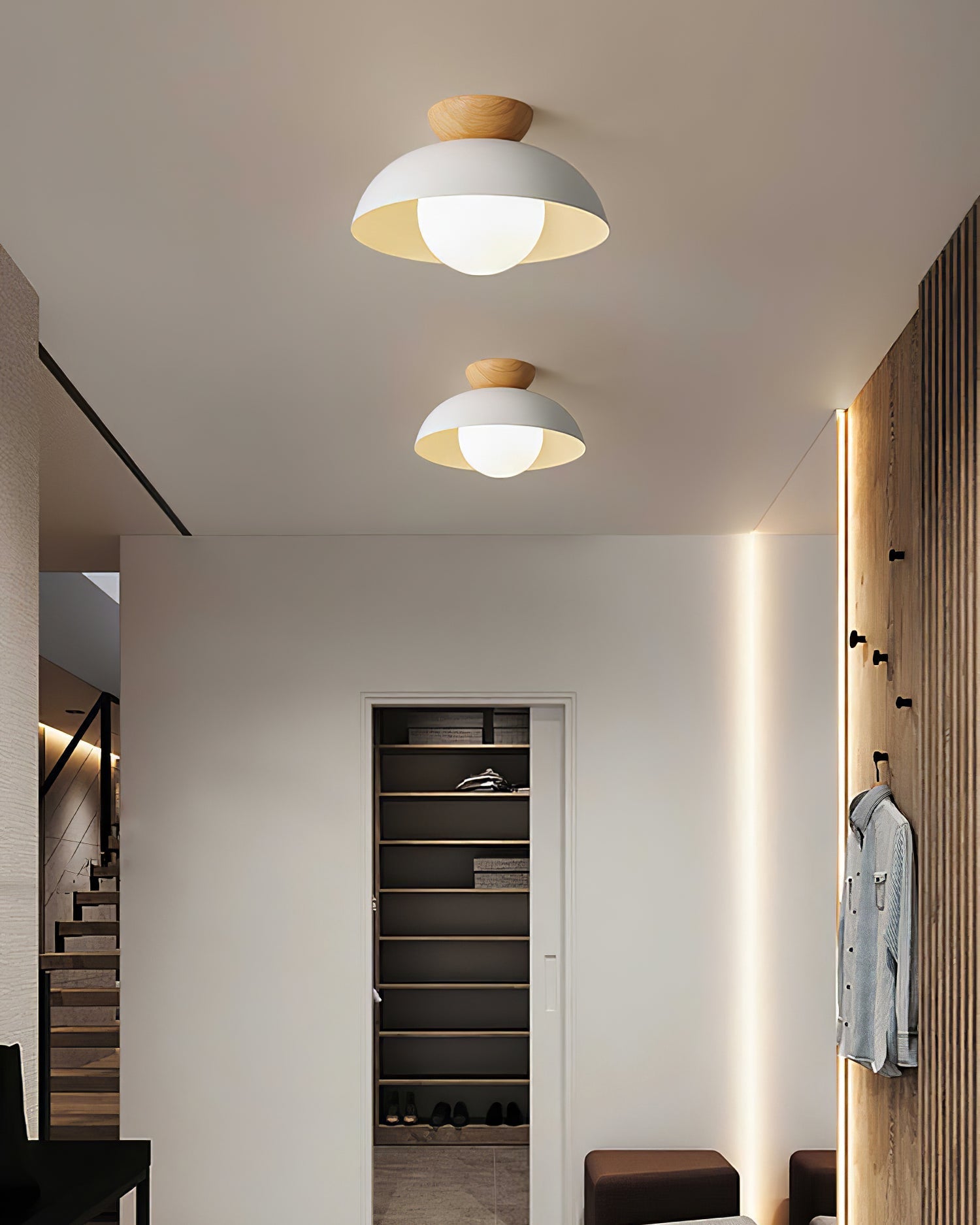 Modern Flush Mount Ceiling Light with Warm LED Glow | Sleek Fixture for Cozy Indoor Spaces 5