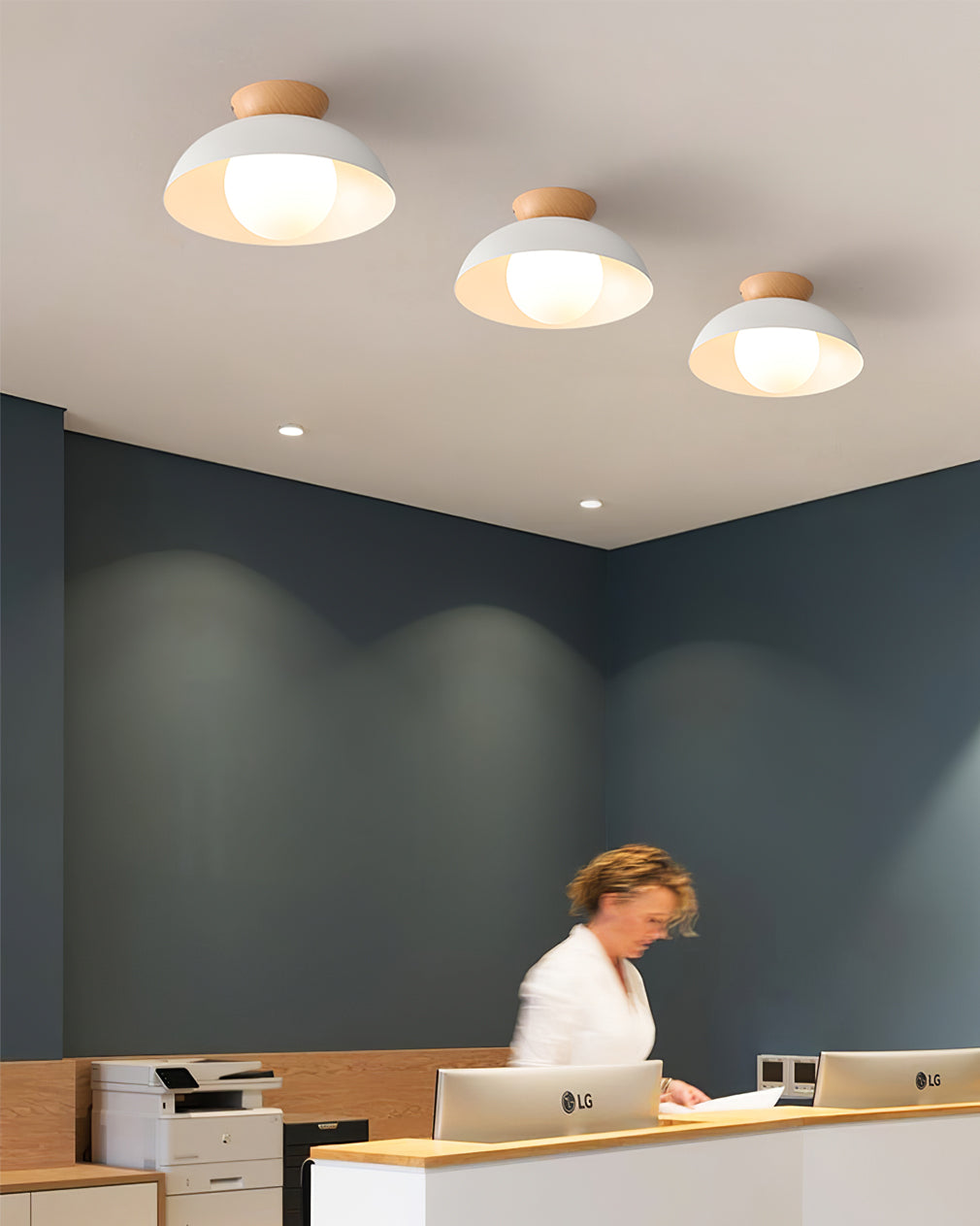 Modern Flush Mount Ceiling Light with Warm LED Glow | Sleek Fixture for Cozy Indoor Spaces 8