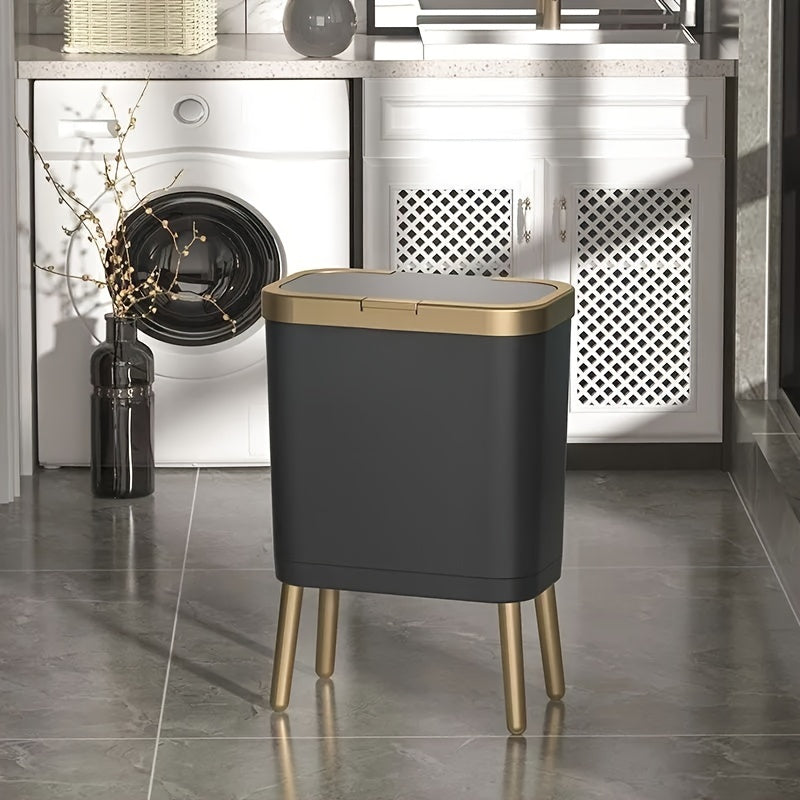 Modern Odour-Sealing Trash Can | 15L Stylish Garbage Bin with Elevated Legs | Space-Saving Design for a Clean Home 3 | Mn1780333007288587046,QW1780333007288396792,yW1780333007288492773,qJ1780333007288679340