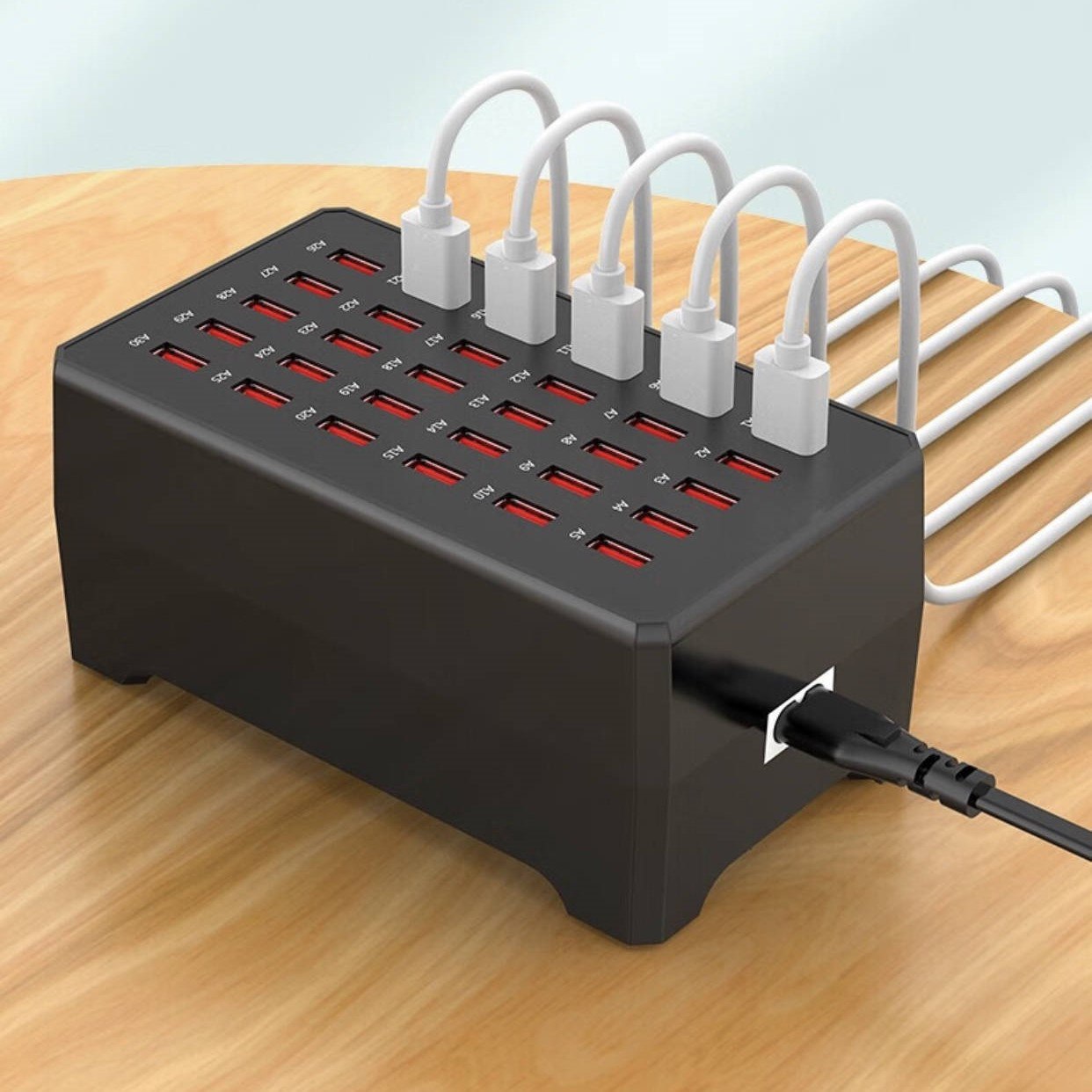 Multi-Port USB Charging Station | Intelligent Cooling for Efficient Device Charging 0