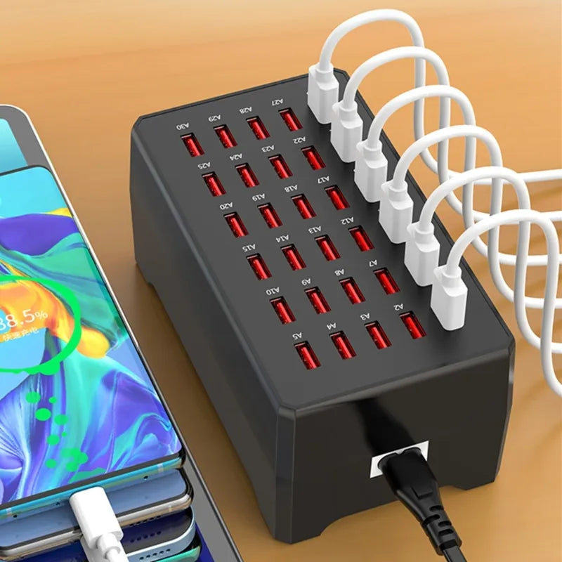 Multi-Port USB Charging Station | Intelligent Cooling for Efficient Device Charging 1