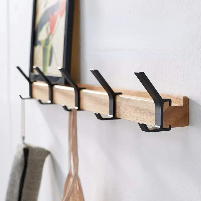 Nordic Collection | Wall Mounted Coat Rack with Adjustable Hooks | Minimalist Design for Organized Spaces 0