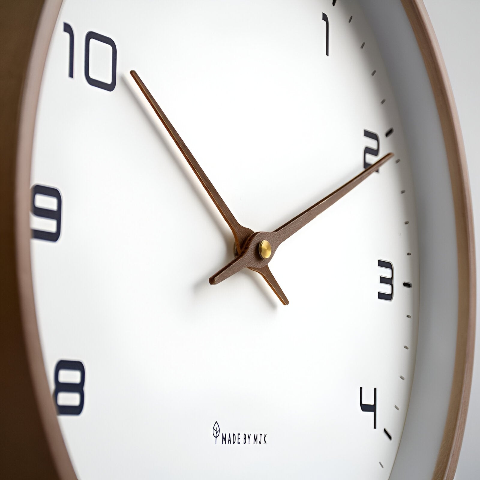 Nordic Elegance | Modern Wall Clock with Silent Quartz Movement | Natural Wood Frame for Timeless Kitchen Decor 4