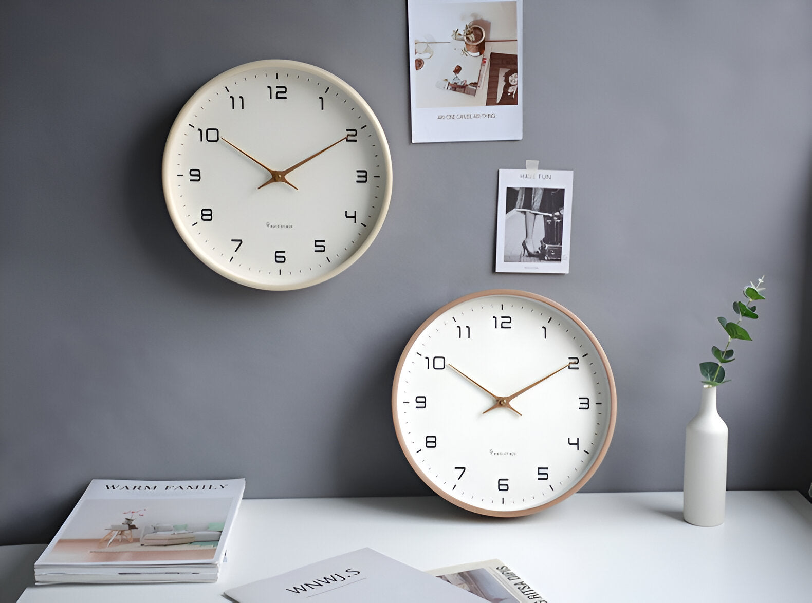 Nordic Elegance | Modern Wall Clock with Silent Quartz Movement | Natural Wood Frame for Timeless Kitchen Decor 5