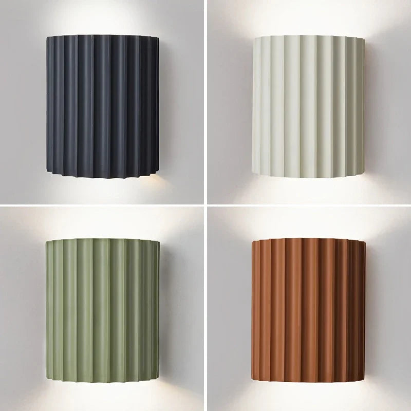 Nordic Modern | Resin Wall Lamp with Ribbed Design | Soft Ambient Lighting for Elegant Interiors 1 | LI1780333007293832951,dt1780333007294132753,cO1780333007292996267,Lc1780333007293096554