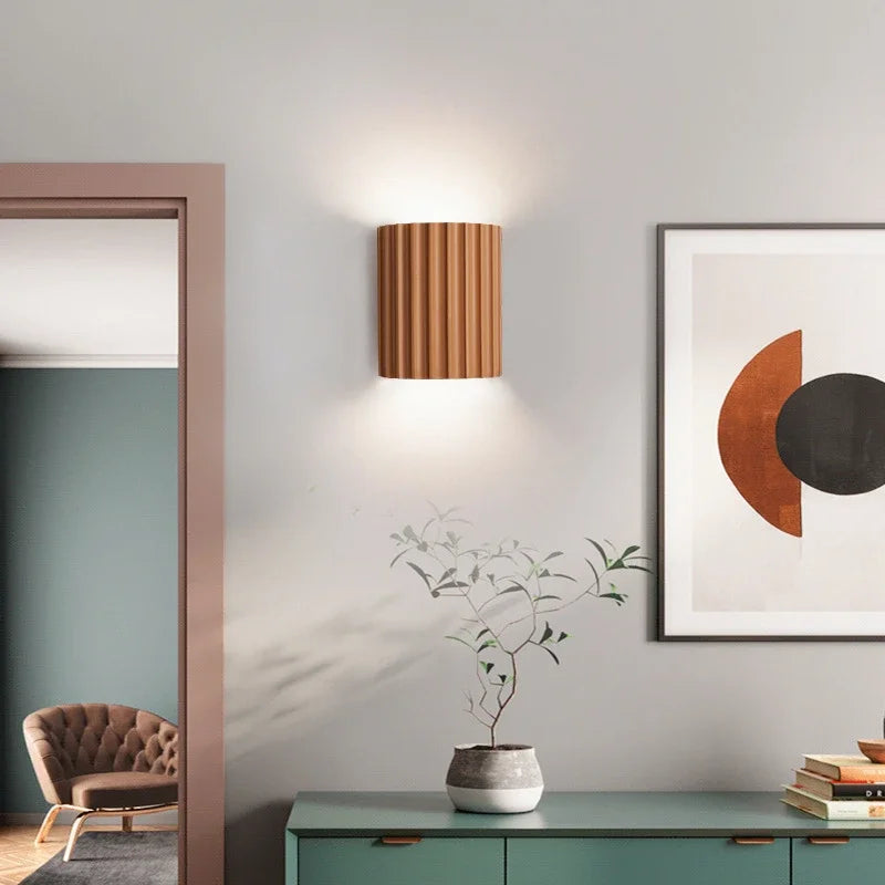 Nordic Modern | Resin Wall Lamp with Ribbed Design | Soft Ambient Lighting for Elegant Interiors 2 | LI1780333007293832951,dt1780333007294132753,cO1780333007292996267,Lc1780333007293096554
