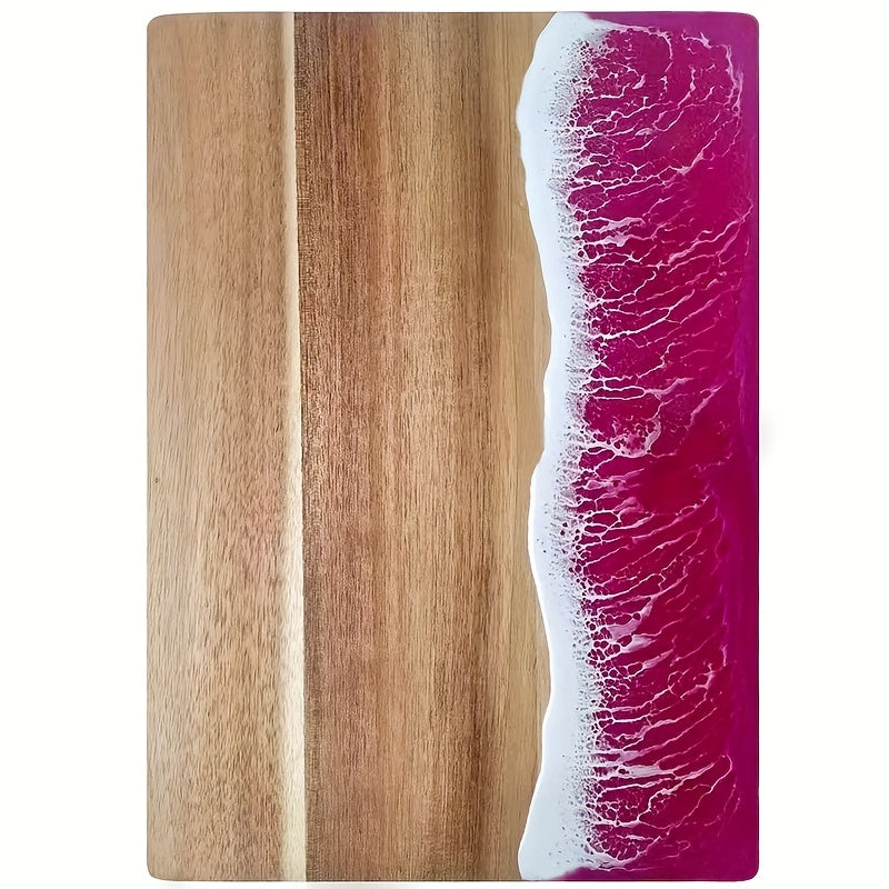 Ocean Wave | Acacia Wood Cutting Board with Resin Inlay | Multi-Purpose Kitchen Essential 6 | KE1780333007284733669,ID1780333007284827202