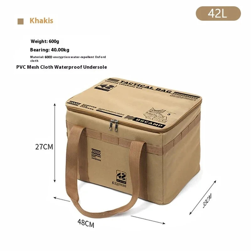 Insulated Camping Cooler Bag – Waterproof Foldable Picnic & Storage Box, 30–56L