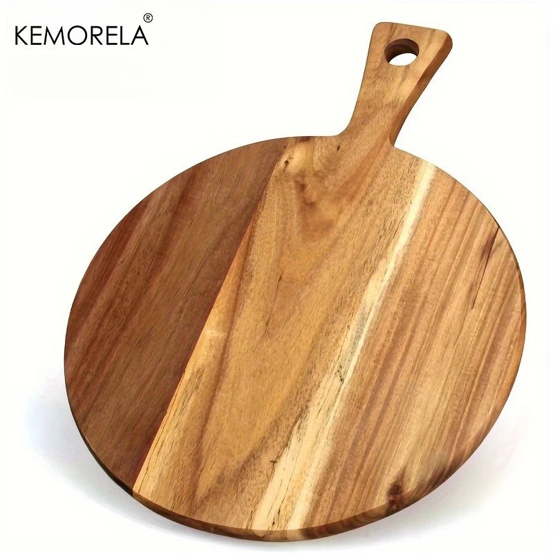 Acacia Wood Cutting & Serving Board – Handled Chopping Board for Meat, Bread & Cheese