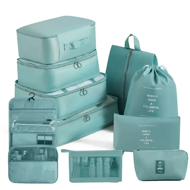 Travel Packing Cubes Set – Foldable Oxford Luggage Organisers for Suitcases