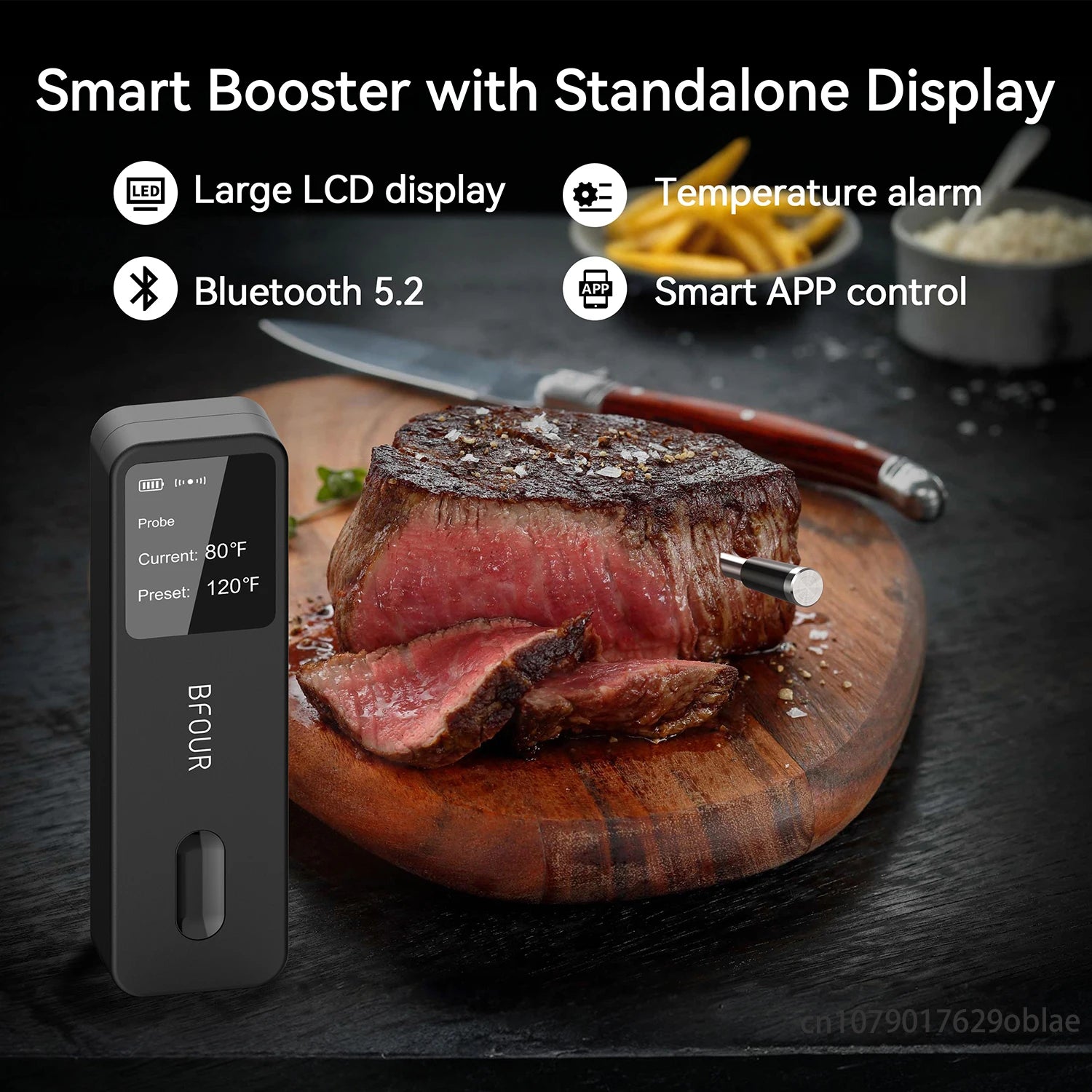 Wireless Meat Thermometer – IP67 Waterproof, Rechargeable, 1 or 2 Probes