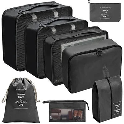 Travel Packing Cubes Set – Foldable Oxford Luggage Organisers for Suitcases