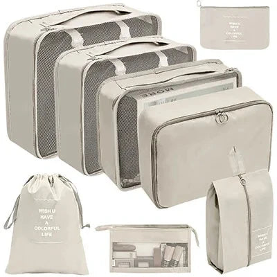 Travel Packing Cubes Set – Foldable Oxford Luggage Organisers for Suitcases