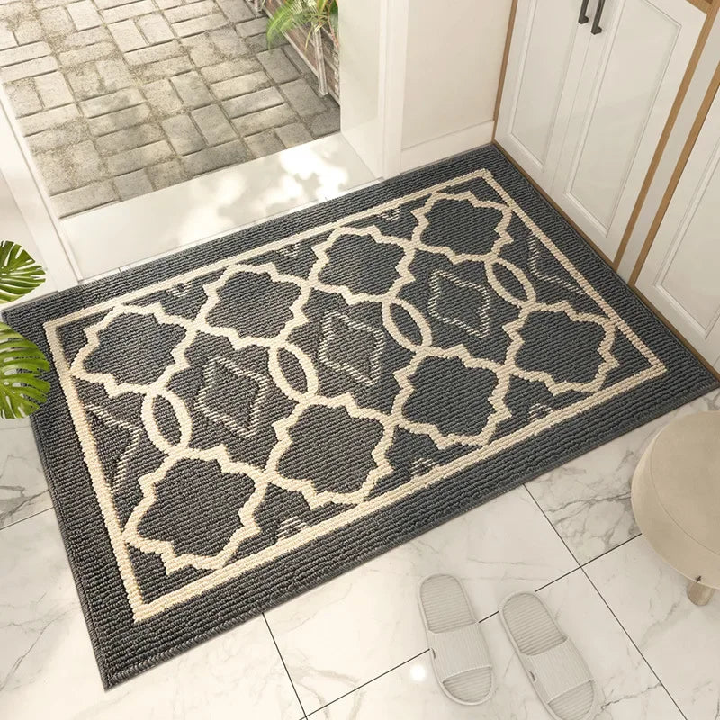 Geometric Non-Slip Door Mat