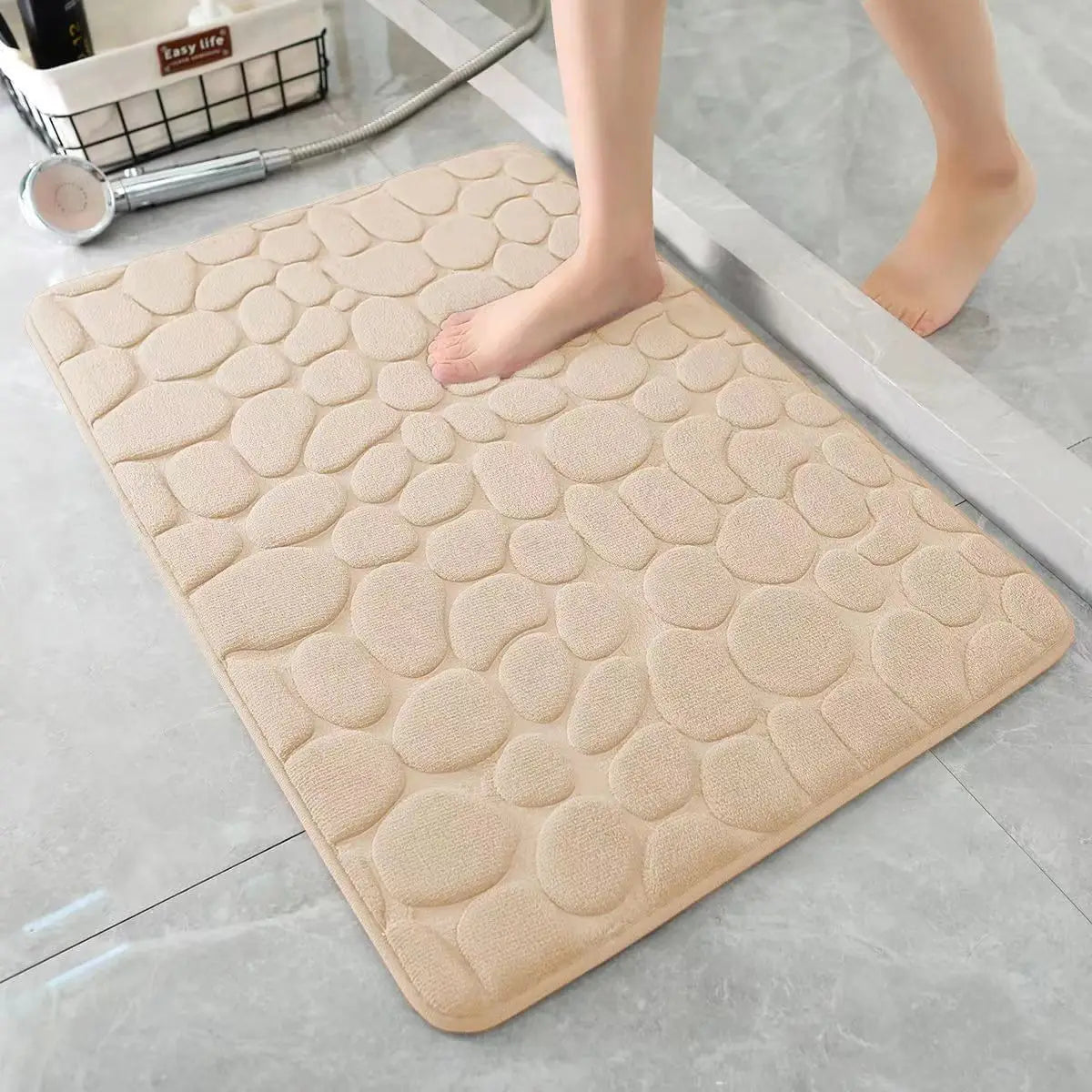 PebbleDry – Quick-Dry Embossed Bath Mat with Non-Slip Grip