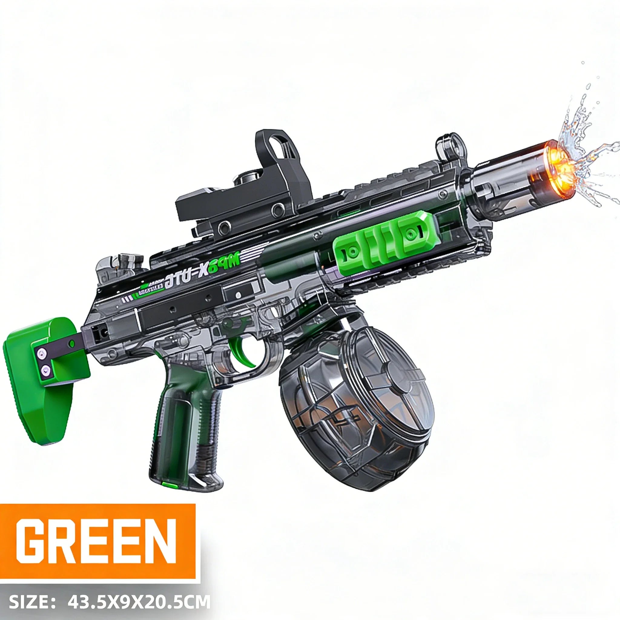 Electric Water Gun Toy – Auto Firing with Recoil, Lights & Sound Effects